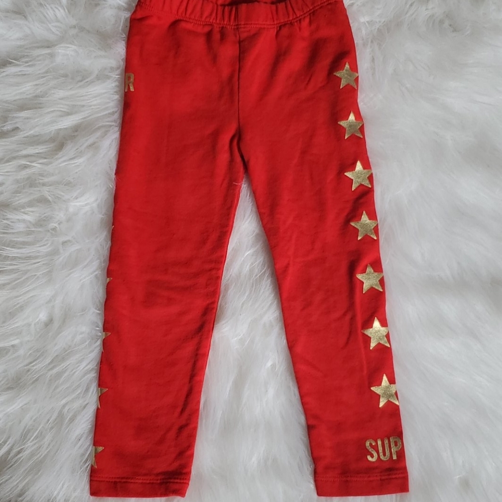 💥4/$18 GAP Red & Gold Super star leggings